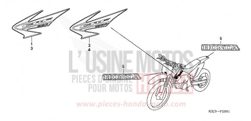 MARQUE (CRF80F5/CRF100F5) CRF100F5 de 2005